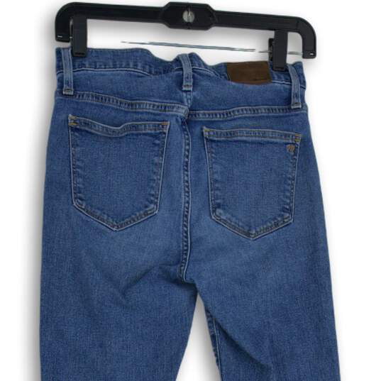 Madewell Womens Blue Denim 5-Pocket Design Skinny Leg Jeans Size 26 image number 4