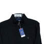 NWT Mens Black Long Sleeve Mock Neck Quarter Zip Pullover Sweater Size M image number 3