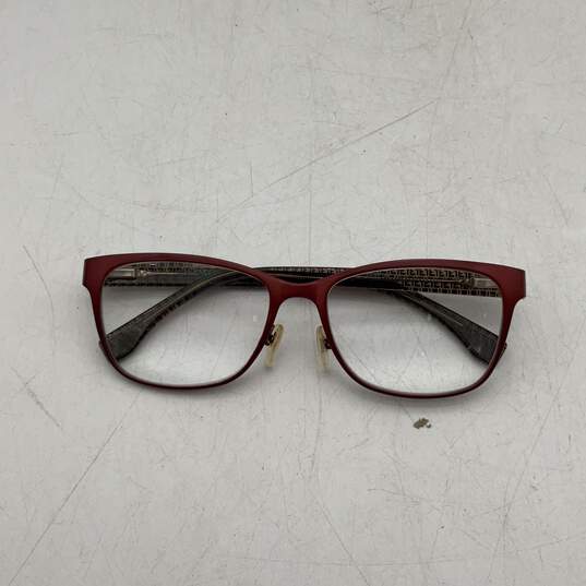 Fendi Womens Red Brown B-Shape Square Reading Glasses With Via Spiga Case image number 4