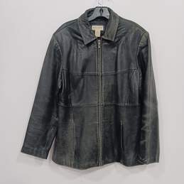 Women’s Merona Full-Zip Leather Basic Jacket Sz L