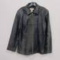 Women’s Merona Full-Zip Leather Basic Jacket Sz L image number 1