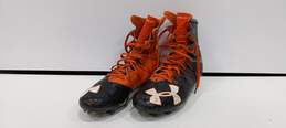 Under Armour Men's Gray and Orange Cleats Size 11