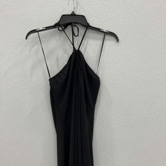 NWT Womens Black Halter Neck Sleeveless Regular Fit Maxi Dress Size Large image number 3