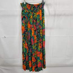 Vintage Karen Kane Multicolor Floral Print Women's Maxi Skirt Size 8 NWT alternative image