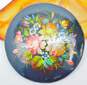 2 - VNTG Russian Multi Color Lacquer Hand Painted Floral Brooches image number 2