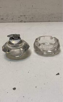 Cut Glass Crystal Nesting Lighter Set Vintage Mid Century