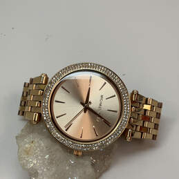 Designer Michael Kors Gold-Tone Dial Stainless Steel Analog Wristwatch