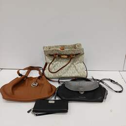 3pc Women's Michael Kors Leather Tote Bag Bundle w/Wallet