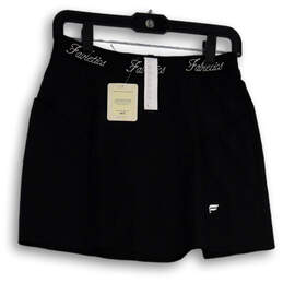 NWT Womens Black Flat Front Elastic Waist Pull-On Skort Skirt Size S