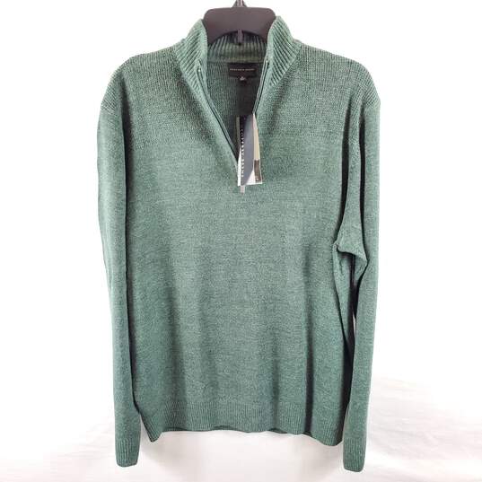 Geoffrey Beene Men Green Knitted Sweatshirt L NWT image number 1