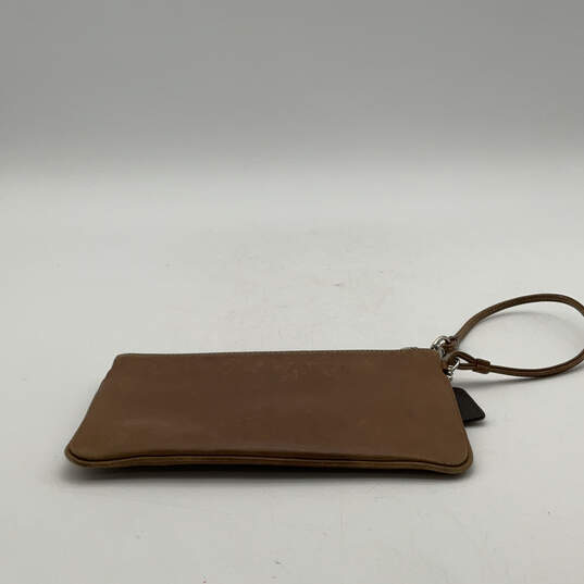 Womens Brown Bag Charm Detachable Strap Inner Pockets Wristlet Wallet image number 3