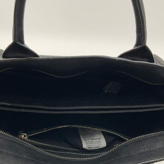 Karl Lagerfeld Womens Black Leather Inner Pocket Double Handle Tote Bag Purse image number 5
