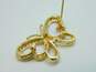 14K Yellow Gold 0.40 CTTW Round Diamond Butterfly Brooch 4.7g image number 4