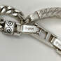 Designer Brighton Silver-Tone Sisters Engraved Curb Chain Bracelet image number 3
