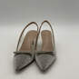 Womens Silver Beige Zarina Rhinestone Pointed Toe Pump Heels Size 8 M image number 3