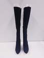 BEBE Rihanna Black Faux Suede Tall Over The Knee Heel Boots Size 9 M image number 3
