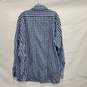 Christian Aujard Paris MN's Cotton Blend Blue Checker Long Sleeve Shirt Size 2XLT image number 2