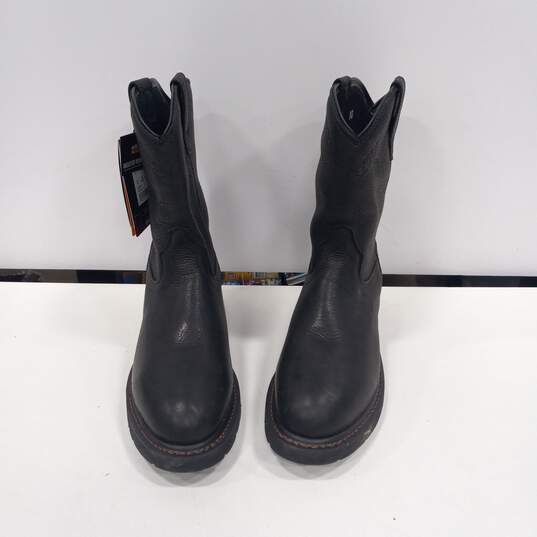 Ariat Men's Sierra Black Leather Waterproof Hard Toe Work Boot Size 9 image number 2