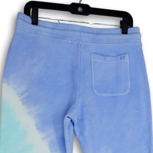 NWT Womens Blue Tie-Dye Elastic Waist Tapered Leg Jogger Pants Size S image number 4