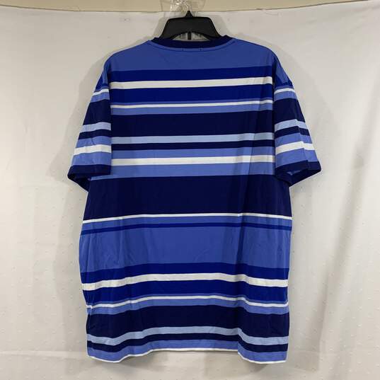 Women's Blue Striped POLO Ralph Lauren Pocket T-Shirt, Sz. XL image number 2