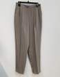 Christian Dior Womens Tan Herringbone Long Sleeve 2-Piece Pant Suit Size 14 image number 5