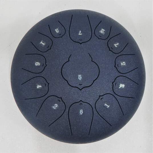 Unbranded 13-Note Blue Metal Steel Tongue Drum w/ Case and Accessories image number 3