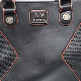 Disney Retired Marvel Loungefly Black Widow Faux Leather Handbag Purse Satchel alternative image