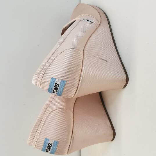 Toms Wedding Collection Pink Peep Toe Womens Wedges Size 7 image number 4