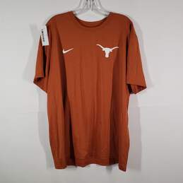 Mens Texas Longhorns Crew Neck Short Sleeve Pullover Football T-Shirt Size XXL