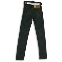 NWT Levi's Mens Green Blue 5-Pocket Design Dark Wash Skinny Leg Jeans Size 26x32 alternative image