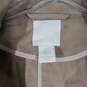 Womens Collared Long Sleeve Belted Button Front Trench Coat Size Large image number 4