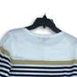 NWT Tommy Hilfiger Womens Blue White Striped Long Sleeve Pullover Sweater Sz L/G image number 4