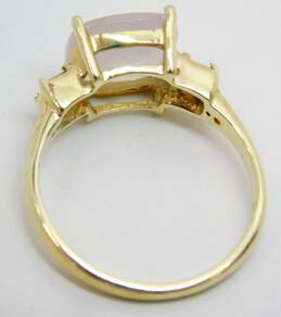 10k Yellow Gold Rose Quartz, Tourmaline & Diamond Accent Ring 3.7g alternative image
