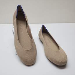 Rothy's The Flat Ecru Textile Ballet Flat Comfort Shoes Women’s US Size 7