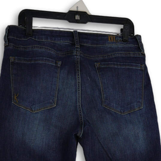 NWT Womens Blue Denim Medium Wash 5 Pocket Design Straight Jeans Size 12 image number 4