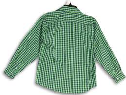 Mens Green Plaid Long Sleeve Spread Collar Pocket Button-Up Shirt Size 16 alternative image