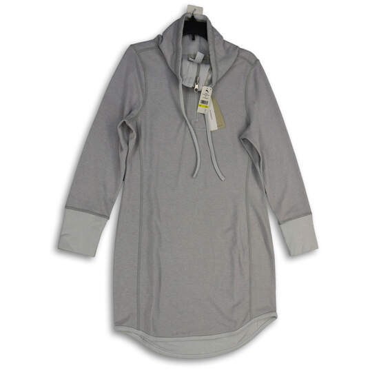 NWT Womens Gray 3/4 Sleeve Cowl Neck Pullover Sweatshirt Size Medium image number 1