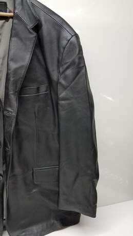 Stanford Blazer Button Front Leather Jacket - Black Men's XXL alternative image