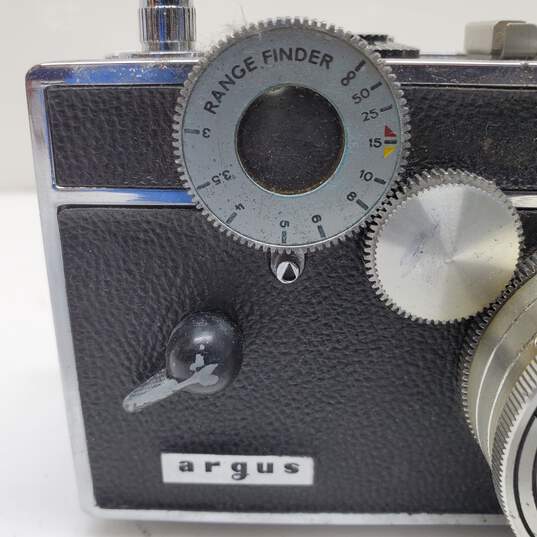 Vintage Argus Rangefinder Film Camera f/3.5 50mm Lens w/ Leather Cover Untested image number 4