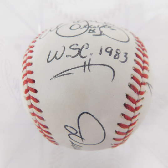 1983 Baltimore Orioles Signed Ball HOF Murray Singleton Bumbry Martinez image number 3