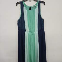 Liz Claiborne Navy Blue Mint Leaf Dress