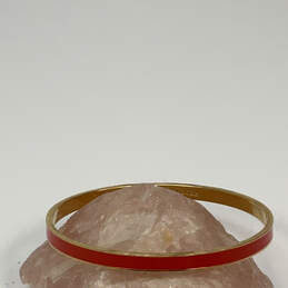 Designer Kate Spade Gold-Tone Pink Enamel Round Shape Bangle Bracelet