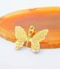 14K Yellow Gold Textured Butterfly Pendant 2.0g image number 1