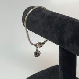 Designer Pandora S925 Sterling Silver Snake Chain Dangle Charm Bracelet