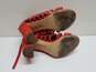 Sam Edelman Red Suede Gladiator Block Heel Sandals Womens Size 9 image number 6