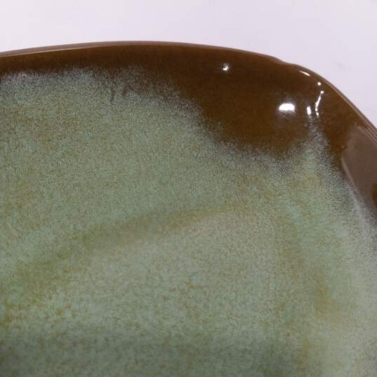 Frankoma Free Form Green & Brown Pottery Platter # 4P image number 5