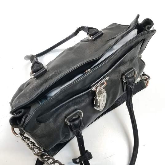 Michael Michael Kors Black Leather Hamilton Tote Bag image number 3