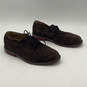 Mens Brown Suede Round Toe Low Top Wingtip Lace Up Oxford Dress Shoes Sz 8D image number 3