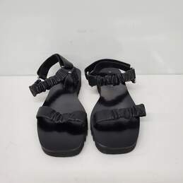 Anthropologie Fiona WM's Sport Black Leather Strap Sandals Size 37 / 5.5 U.S.