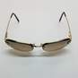 AUTHENTICATED Chanel Gold Tone Half Rimless Wms Sunglasses image number 3